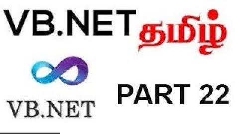 Vb.net Tamil Tutorial Part 22