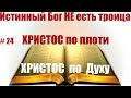 #24  ХРИСТОС по плоти и ХРИСТОС по Духу. Истинный Бог НЕ есть троица: