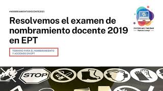 Preguntas Para El Concurso De Nombramiento En Ept - 1 Parte