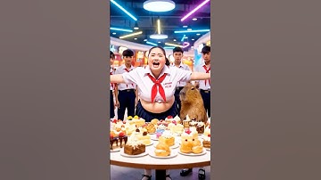 Capybara ăn bánh kem siêu to bất ổn #capybara