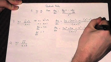 Differentiation and the Quotient Rule - A2 Maths Revision