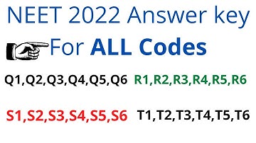 NEET 2022 Answer key in telugu Q1,Q2,Q3,Q4,Q5,Q6,R1,R2,R3,R4,R5,R6,S1,S2,S3,S4,S5,S6,T1,T2,T3,T4
