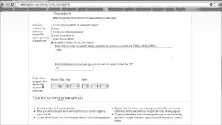 Using the petition dashboard and email tool