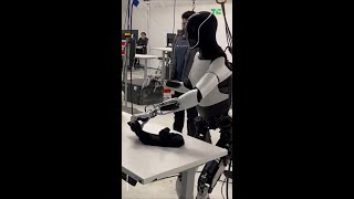 Tesla Optimus Bot Folding Clothes Techcrunch