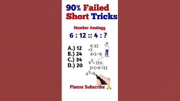 Number Analogy Reasoning Short Tricks| #reasoning short tricks #ssc #ssccgl #sscgd #sscchsl #mcq