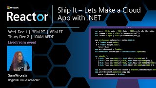 Ship It – Lets Make a Cloud App with .NET