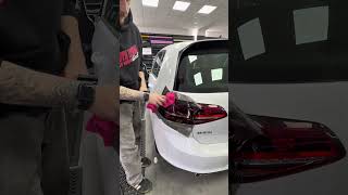 How to smoke PPF lights on VW golf #car #tint #ppf #asmr