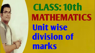 Class 10th Maths unit wise division of marks #maths #rkr #rkrajouriya