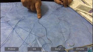 أنواع  وأرقام  الخيوط الجراحيةTypes Of Surgical Suture materials -فيديو 11 قناة د/ ايمن زغلول هزاع