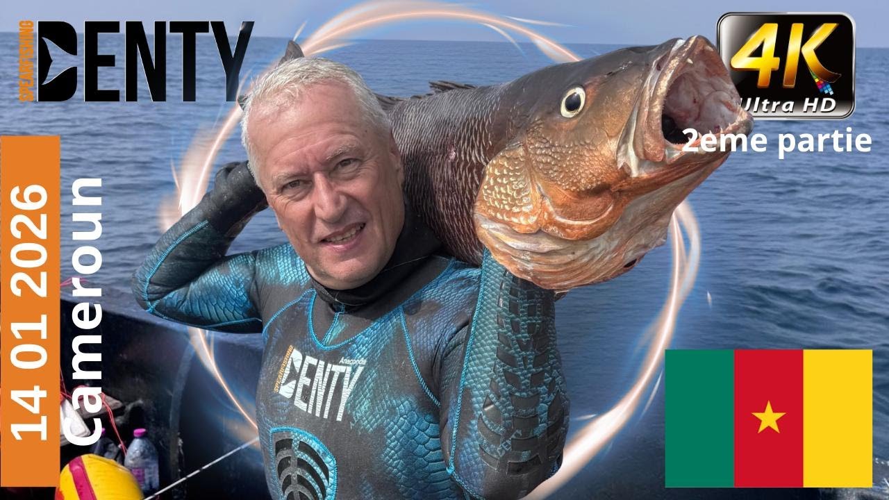 2ém partie de la vidéo du 3éme jour de Chasse sous-marine extrême dans la baie de Douala au Cameroun