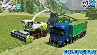 Harvesting grass silage, mowing meadow grass | Erlengrat Farm | Farming simulator 22 | Timelapse #72