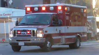 San Francisco Fire Dept. Medic 59 & Medic 58 Responding