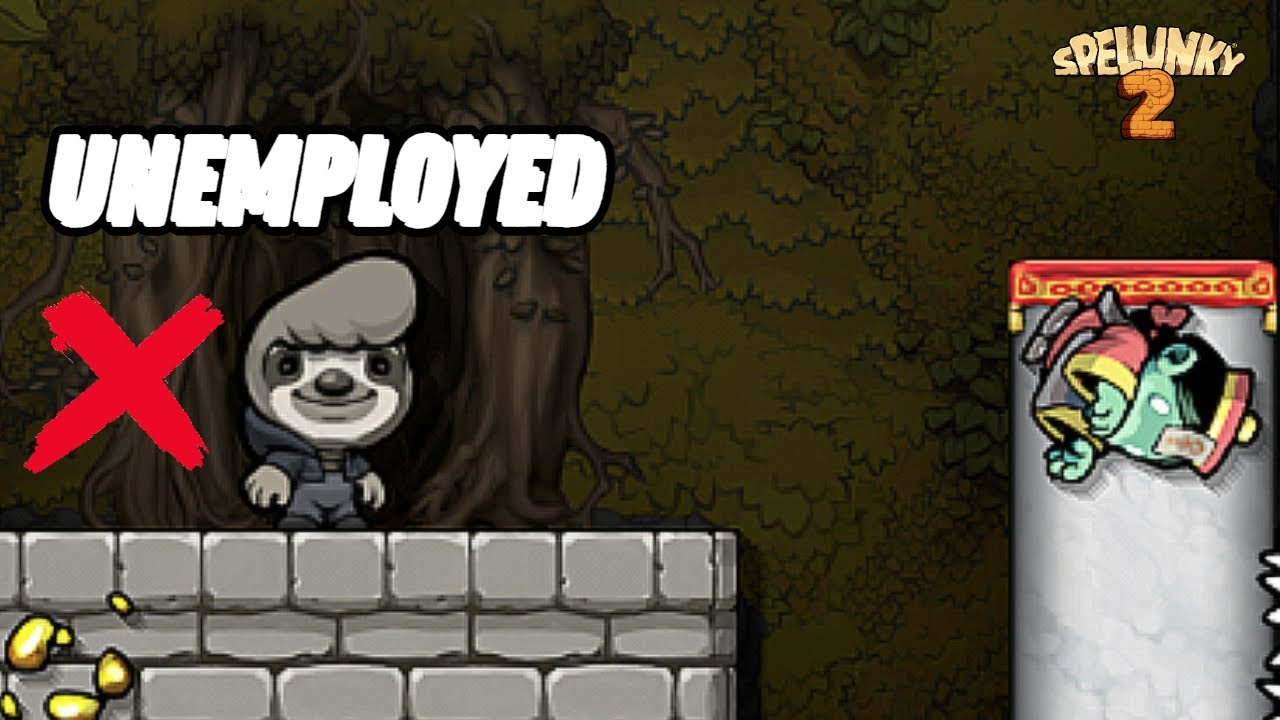 Уровень безработицы в Spelunky 2 составляет 45%