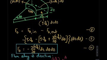 Conservation of Mass in Differential Cylindrical Form