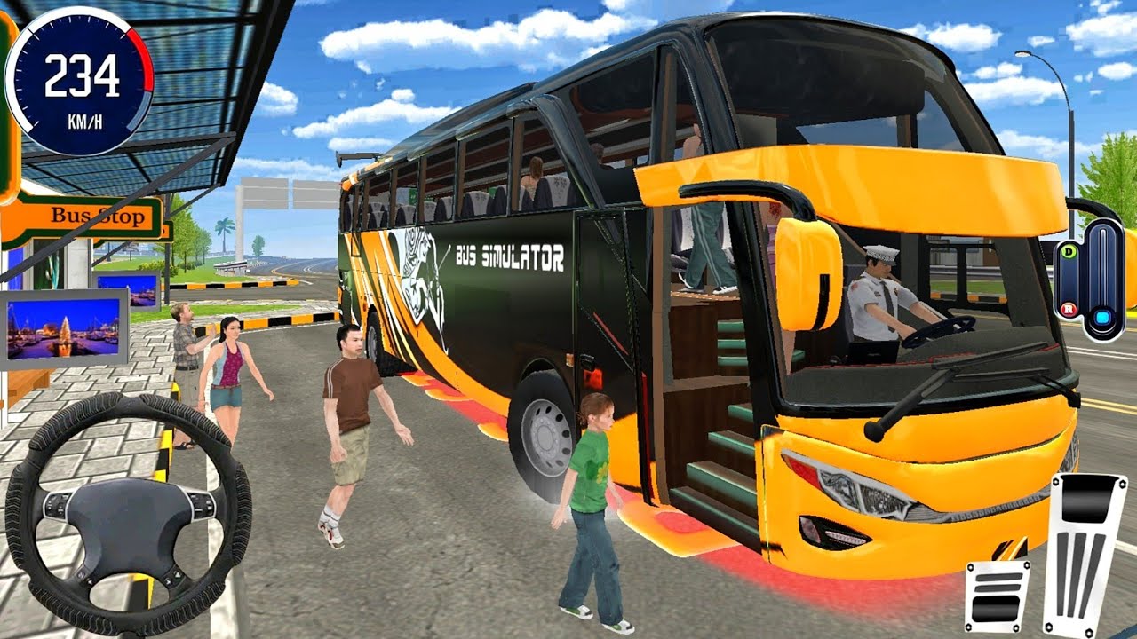 Водитель городского автобуса — лучший симулятор посадки пассажиров — геймплей игры для Android 2025