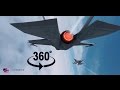 360 Video: Jet Flight Afterburner. (AltPresence Teaser) Above the clouds