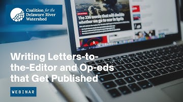 Webinar: Writing Letters-to-the-Editor and Op-eds that Get Published