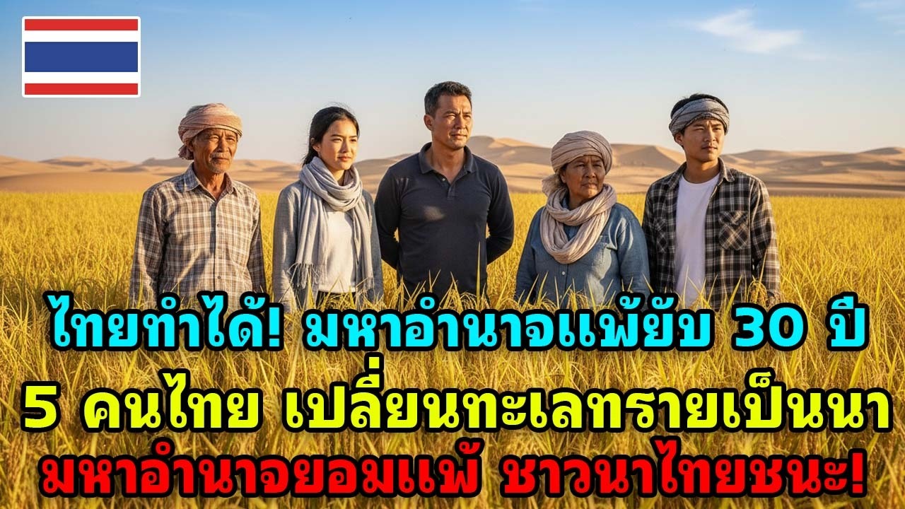 ล้มไม่ถอย! ทีมไทยเพียง 5 คน สร้างปาฏิหาริย์ปลูกข้าวในทะเลทรายแอฟริกา มหาอำนาจแพ้ยับ 30 ปี!