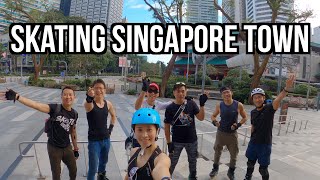 Skating Singapore Town - ION Orchard to Marina Bay Sands.