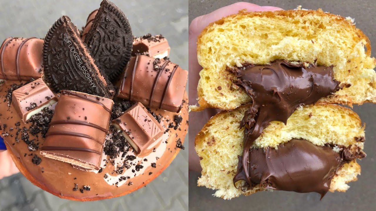 Awesome Nutella Donut Biscuits Oreo Cake Decorating Ideas | Satisfying Chocolate Food Compilation