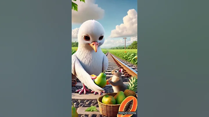 A big pigeon plants a papaya tree on a train track and gives it lots of water😭 #ai #pigeon