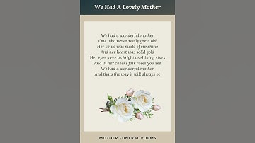 Thumbnail of Top Funeral Poems For Mothers