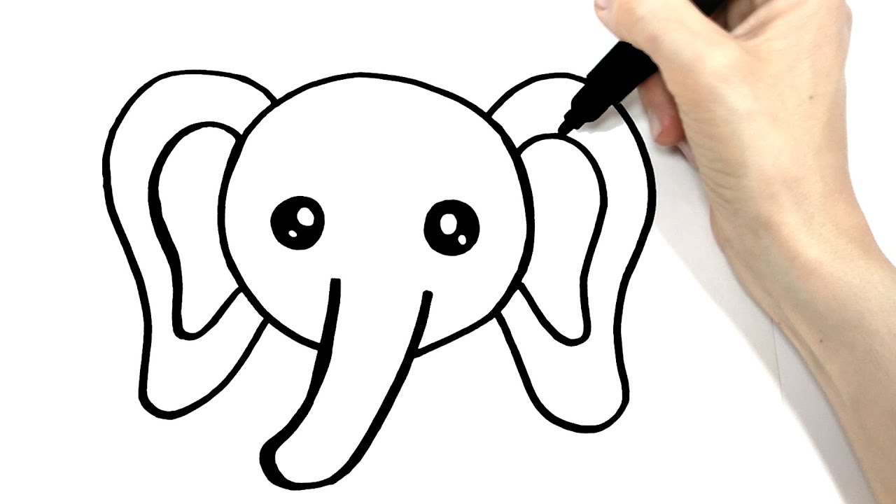 Aprende a Dibujar un Elefante Facil para Niños - YouTube