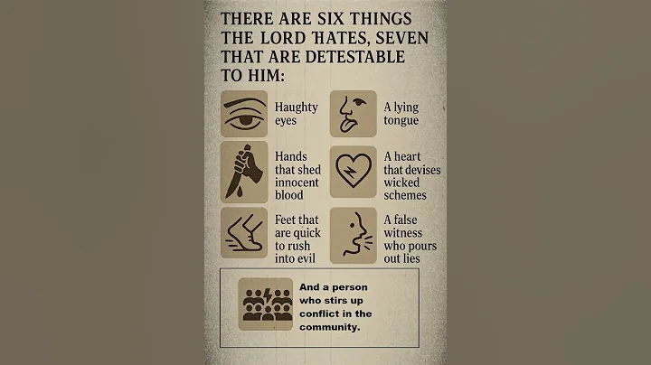 Proverbs 6 16:19 (Seven Things the LORD Hates) #lord #jesus #proverbs #god #truth #bible #hate