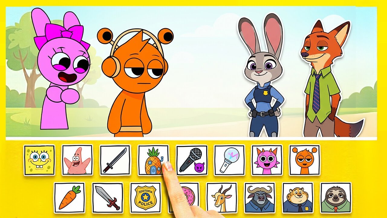 Sprunki & Zootopia Paper Gamebook Fun! 🐰✨ Choose Your Story