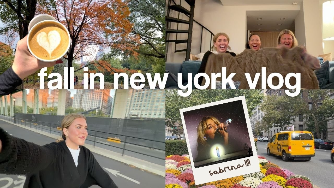 FALL IN NYC VLOG: central park, decorating our apartment & sabrina carpenter concert