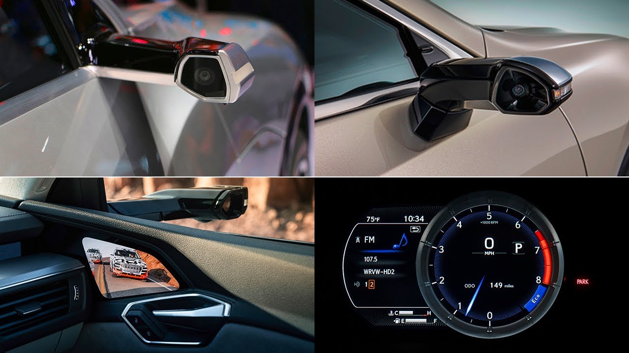 Audi E Tron Vs Lexus Es Digital Side Mirrors Comparison Who S Better