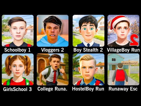 Schoolboy Runaway Zombie Mod, Boy Stealth Escape, Schoolboy Vill: 2,Evil Neighbors 3,Nick's Escape 2