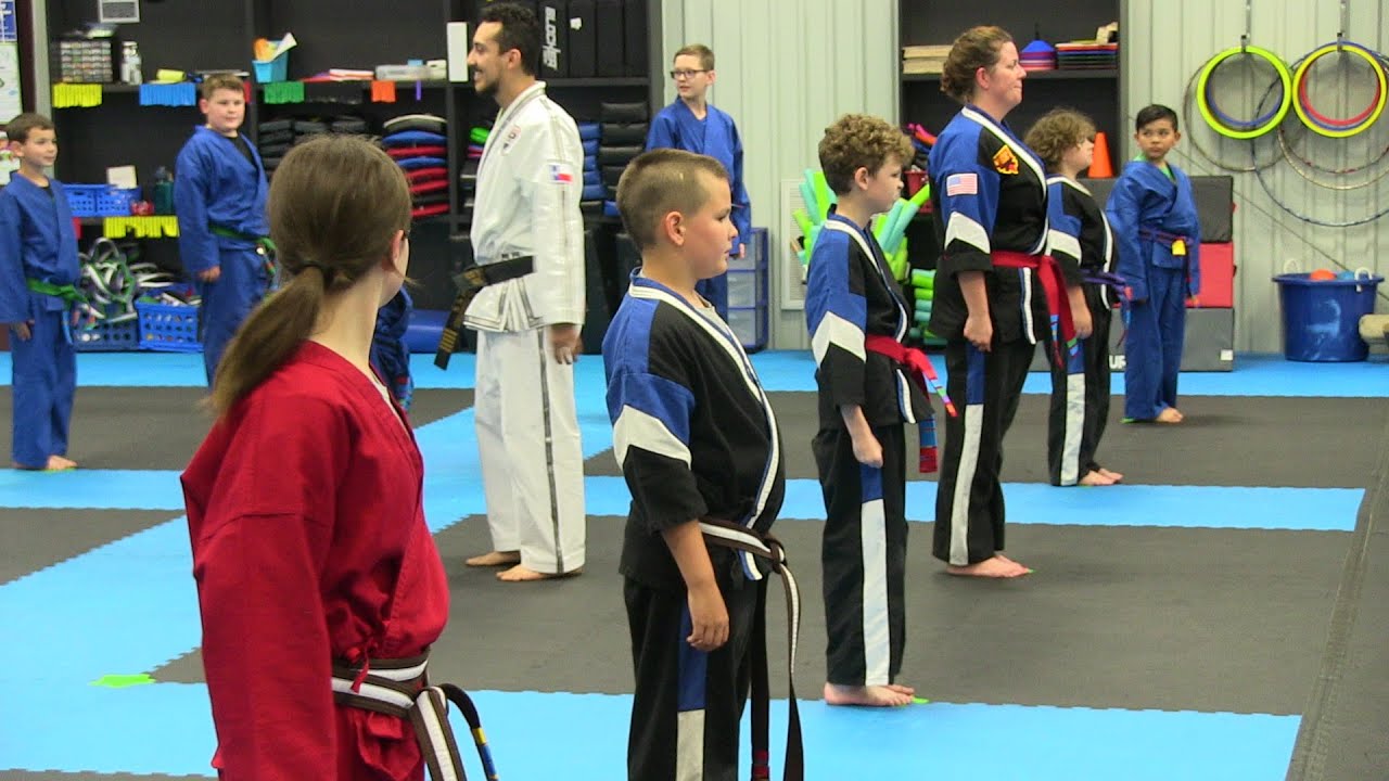 Katie & Kaitlyn Testing for new belts Inspire Youth Sports Tyler TX