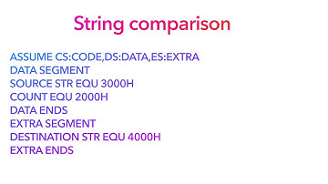 String comparison 8086