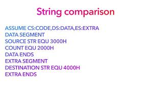 String comparison 8086