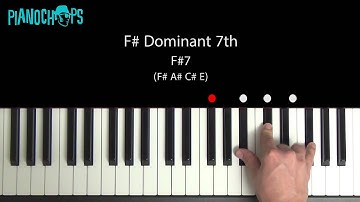 F# (sharp) Dominant 7 on Piano - F#7