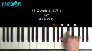 f# (sharp) dominant 7 on piano - f#7