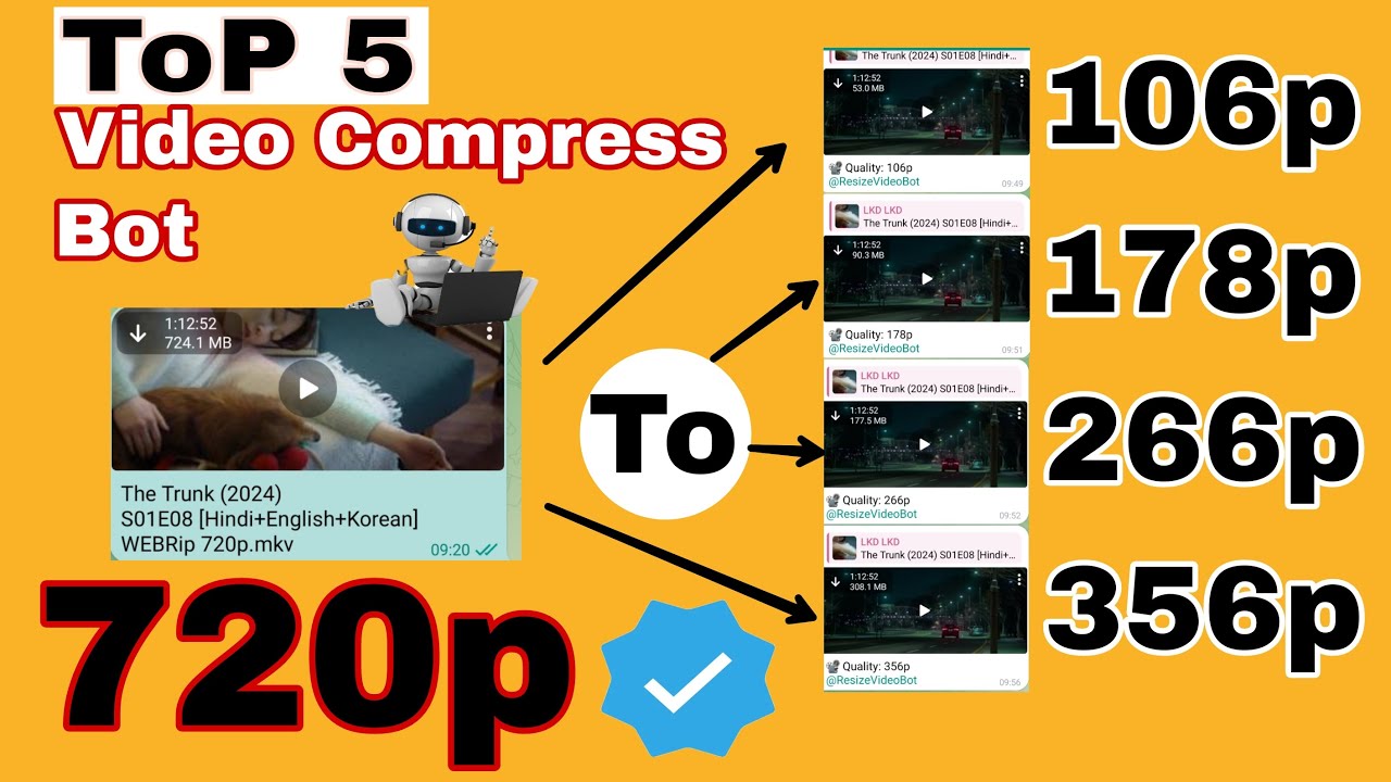 [TOP 5] Telegram Video Compressor Bot.