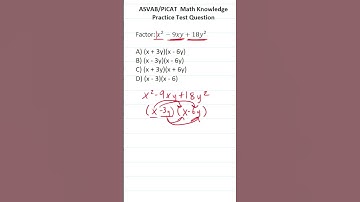ASVAB/PiCAT Math Knowledge Practice Test Question: Factoring #acetheasvab with #grammarhero #afqt