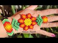 PULSERA DE FLORES 🏵️ CON ANILLO DE CHAQUIRAS/MOSTACILLAS🏵️ How to make beaded bracelet ring 🏵️DIY🏵️