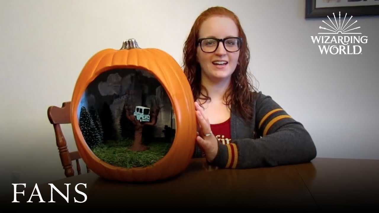 How To Make A Harry Potter Themed Pumpkin By Chelsea Rickman Fans Of The Wizarding World Youtube