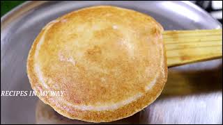 BUN DOSA - HOW TO MAKE BUN DOSA - BREAKFAST RECIPE - SPONGE DOSA - பன் தோசை - DOSA RECIPE - DOSA