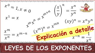 LEYES DE LOS EXPONENTES: CUÁLES SON, CÓMO SE OBTIENEN Y CÓMO SE USAN.