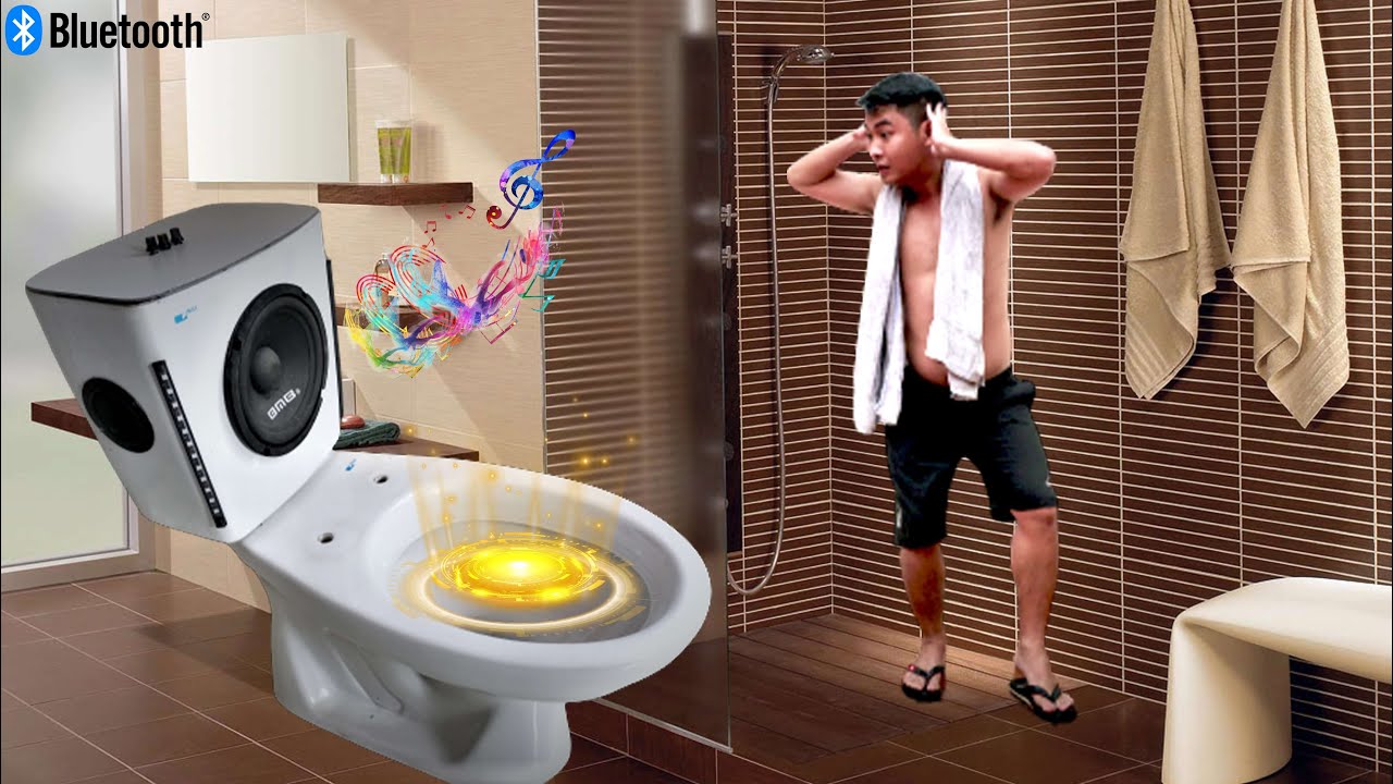 Recycle the toilet from a landfill into a Bluetooth Speaker that plays in the toilet