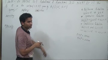 Show that the relation R in the set {1, 2, 3} given by R = {(1, 2), (2, 1)} is symmetric but neithe
