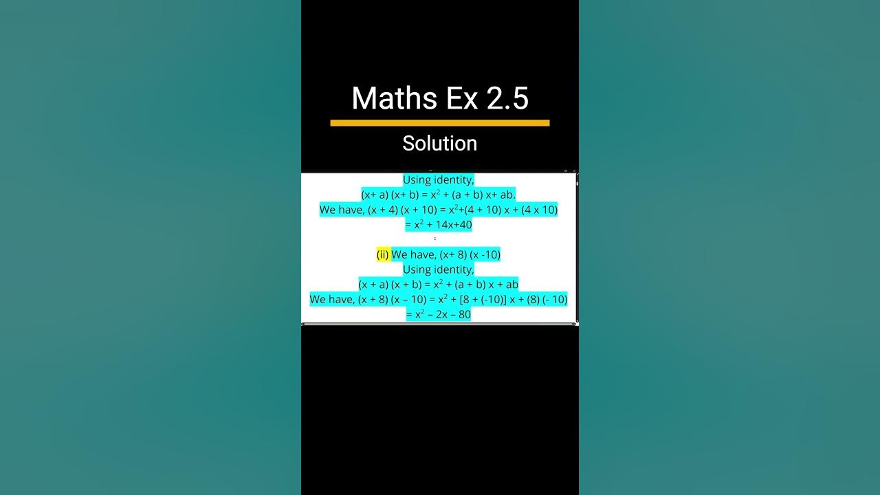 Maths class 9 chapter 2 exercise 2 5 solutions polynomials class 9
