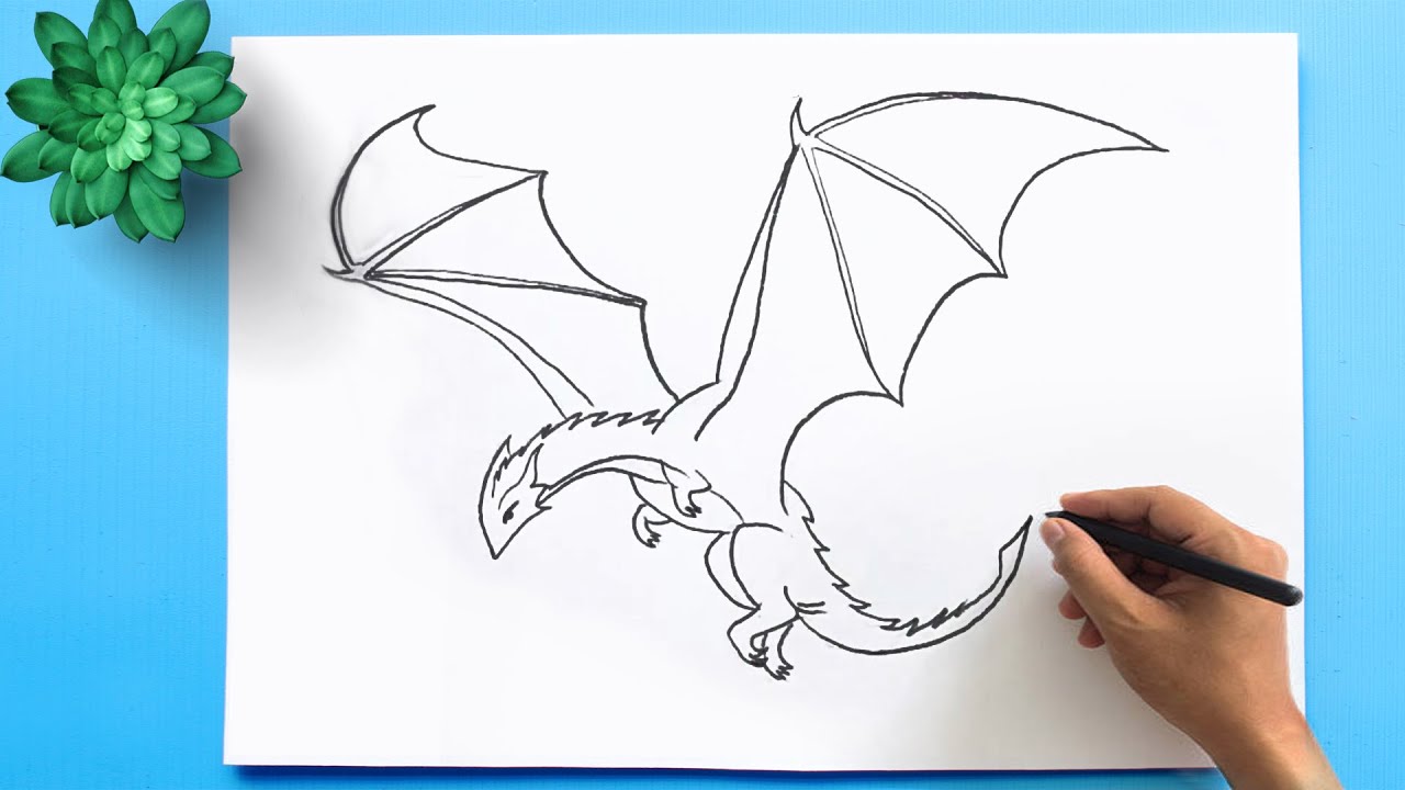 easy drawing of a dragon