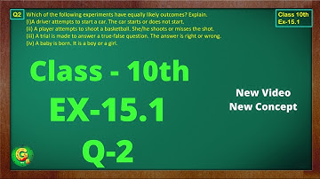 Ex 15.1 Q2 Class10 | Probability | Exercise 15.1 | Class10 Math | Class10 Ex 15.1 Q2 | Green Board