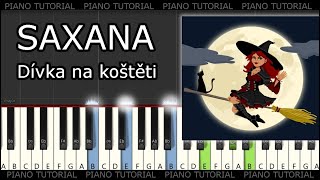 Saxana - úvodní znělka - Petra Černocká  (piano tutorial + noty)