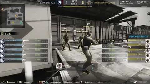 CS:GO ESL Pro League - EnVyUS vs. Ninjas In Pyjamas (Train)